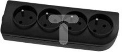 Picture of Elgotech Rozganik do przeduacza 4-gniazda z/u czarny GN-40-2