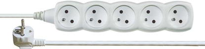 Изображение Emos Przeduacz 5-gniazd z/u 3m /H05VV-F 3G1/ biay (P0513)