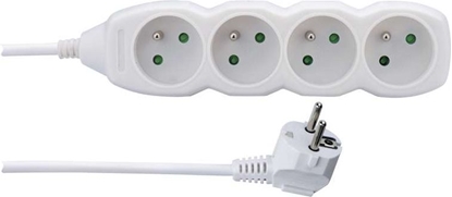 Изображение Emos Przeduacz z uziemieniem 4 gniazda biay 1,5m (P0411)