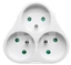 Изображение Emos Rozganik wtyczkowy 3-gniazda z/u /z przesonami/ biay (P0026)