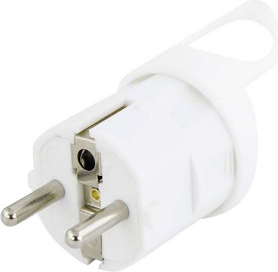 Изображение Emos Wtyczka ktowa 10/16A 250V 2P+Z z uchwytem biaa EM-GRC-02 (P0039)