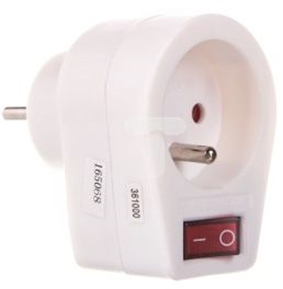 Attēls no Emos Wtyczka-gniazdo z wycznikiem 10/16A 250V 2P+Z biae (P0027)