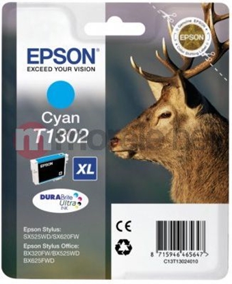 Attēls no Epson Stag Singlepack Cyan T1302 DURABrite Ultra Ink