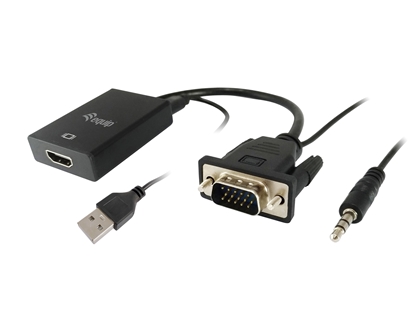 Attēls no Equip VGA to HDMI Adapter with Audio