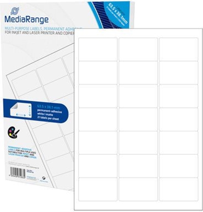 Picture of MediaRange Etykiety biae 63,5x38,1mm 1050 sztuk (MRINK148)