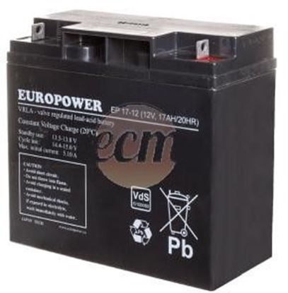 Изображение Europower Akumulator bezobsługowy AGM 17Ah 12V Europower EP 17-12