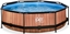 Attēls no EXIT Wood pool ø300x76cm with filter pump - brown