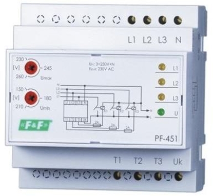 Attēls no F&F Automatyczny przełącznik faz do współpracy ze stycznikami (PF-451)