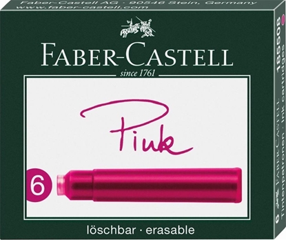 Attēls no Faber-Castell Naboje krótkie różowe 6szt FABER CASTELL