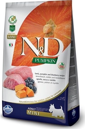 Picture of Farmina N&D Pumpkin Grain Free canine Lamb & blueberry adult mini 800g