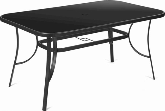 Picture of Fieldmann Stó ogrodowy ze szklanym blatem czarny FDZN5030