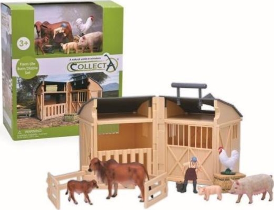 Picture of Figurka Collecta Zestaw z farmerem i stodo 84150 COLLECTA