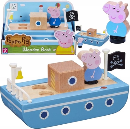 Attēls no Figurka Tm Toys Świnka Peppa - Drewniana łódka (PEP 07209)