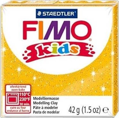 Изображение Fimo Masa plastyczna termoutwardzalna Kids brokatowy zoty 42g