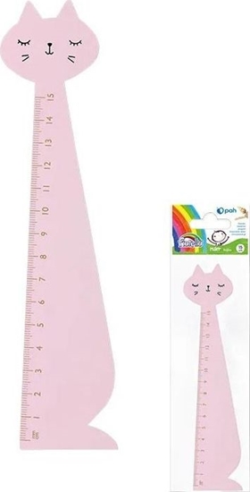 Picture of Fiorello Linijka drewniana 15cm kot róowy FIORELLO