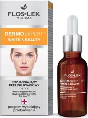 Изображение Floslek Peeling kwasowy rozjaniajcy na noc 30 ml