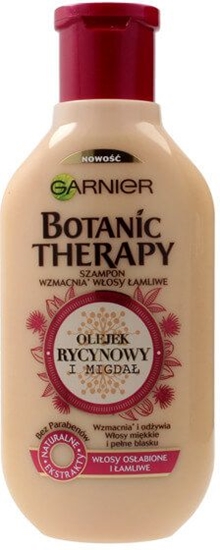 Picture of Garnier Botanic Therapy Olejek Rycynowy i Migdał Szampon do włosów osłabionych i łamliwych 400ml