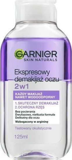 Изображение Garnier Skin Naturals Eye Make-up Remover 2in1 płyn do demakijażu oczu 125ml