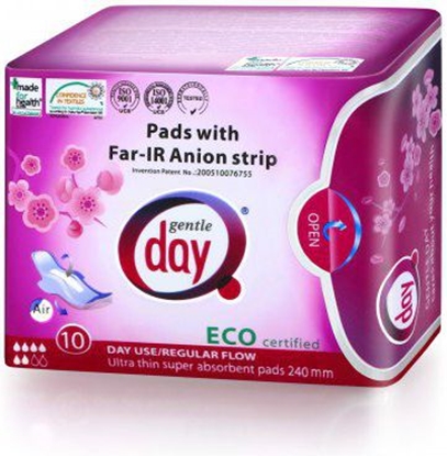 Attēls no Gentle Day Podpaski ekologiczne na dzie z paskiem anionowym 10szt