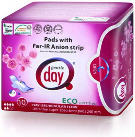 Picture of Gentle Day Podpaski ekologiczne na dzie z paskiem anionowym 10szt