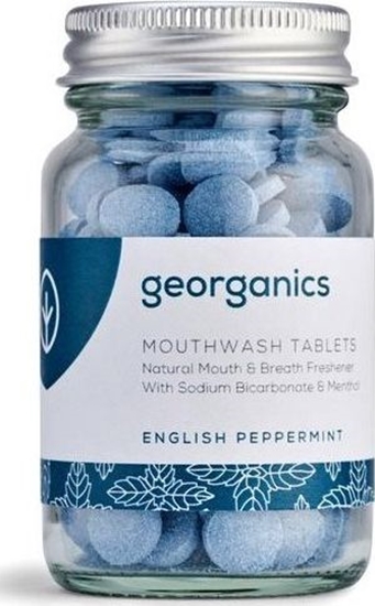 Изображение Georganics Naturalne tabletki do płukania jamy ustnej Peppermint, 180 tabletek