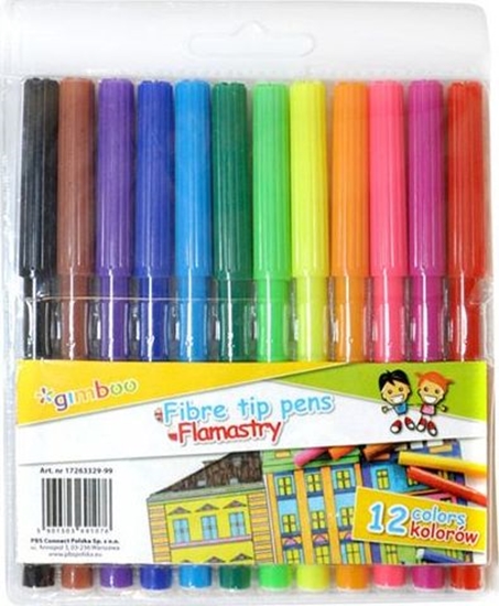 Picture of Gimboo FLAMASTRY GIMBOO 12 KOLORÓW