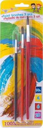Picture of Gimboo Pdzelki GIMBOO, No. 4-6-10, 3 szt., blister, mix kolorów
