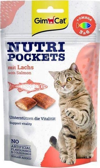 Picture of Gimcat GIMCAT NUTRI POCKETS 60g OMEGA 3 6 OSO /12