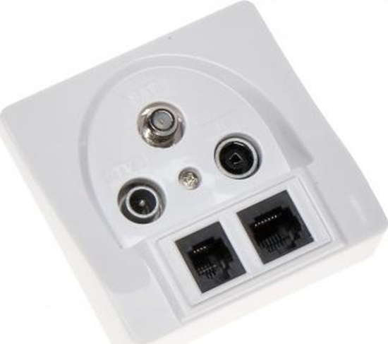 Picture of Gniazdo Kocowe GAR-SAT/2RJ (R-TV SAT+RJ45+RJ11)