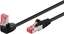 Attēls no Goobay GOOBAY Patchcord S/FTP Kat. 6 Prosty / Ktowy 90 Czarny 1m