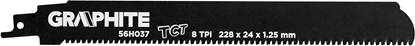 Picture of Graphite Brzeszczoty bagnetowe (Brzeszczot do piy szablastej, HM, 228 x 24 x 1.25 mm, 8TPI)