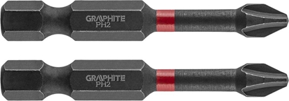 Attēls no Graphite Kocówka wkrtakowa (Bity udarowe PH2 x 50 mm, 2 szt.)