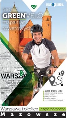 Изображение Green Velo mapa rowerowa Mazowsze Warszawa i okolice część północna