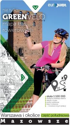 Изображение Green Velo mapa rowerowa Mazowsze Warszawa i okolice część południowa