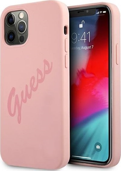 Picture of Guess Etui Guess GUHCP12LLSVSPI Apple iPhone 12 Pro Max róowy/pink hardcase Script Vintage