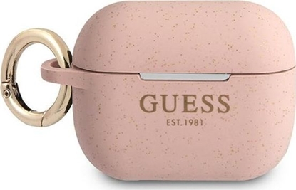 Attēls no Guess Etui ochronne GUAPSGGEP Silicone Glitter do AirPods Pro róowe