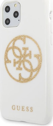 Attēls no Guess Guess GUHCN65TPUWHGLG iPhone 11 Pro Max biay/white hard case Glitter 4G Circle Logo