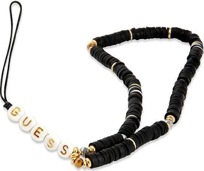 Изображение GUESS Guess zawieszka GUSTPEARK Phone Strap czarny/black Heishi Beads