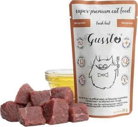 Picture of GUSSTO GUSSTO sasz.85g FRESH BEEF /8 Pokarm dla kota z WOOWIN