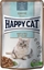 Изображение Happy Cat Sensitive Meat in Sauce Skin & Coat, mokra karma, dla kotów dorosłych, dla zdrowej skóry i sierści, kurczak i łosoś, 85 g, saszetka