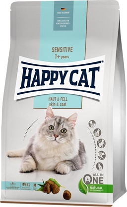 Attēls no Happy Cat Sensitive Skin & Coat, sucha karma, dla dorosych kotów, dla zdrowej skóry i sierci, 1,3 kg, worek