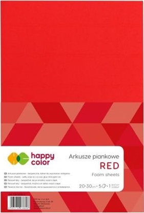 Picture of Happy Color Arkusze piankowe A4, 5 ark, czerwony, Happy Color Happy Color