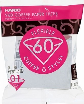Attēls no Hario Filtry papierowe Hario V60-01 100 sztuk