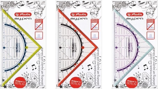 Picture of Herlitz Ekierka 16cm z uchwytem My.Pen róne kolory HERLIT