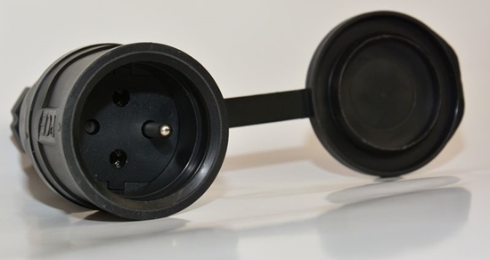 Picture of Hilark PCE Gniazdo sieciowe 250V 16A IP44 gumowe z klapk 2411-sc