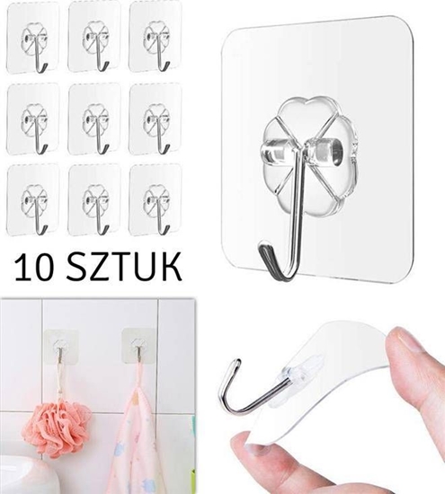 Picture of Home Appliances AG702 WIESZAK CIENNY SAMOPRZYLEPNY 10 SZTUK