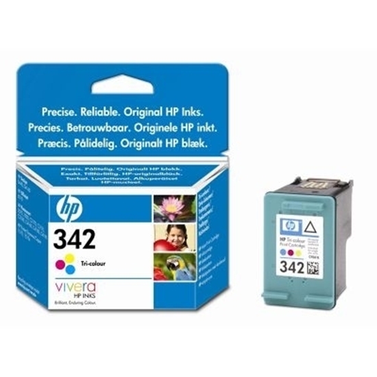 Изображение HP 342 Tri-colour Inkjet Print Cartridge with Vivera Inks ink cartridge Original Cyan, Magenta, Yellow