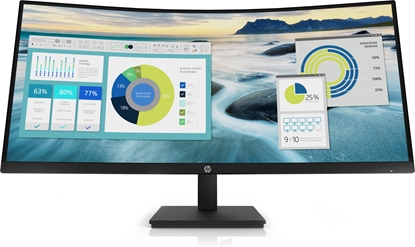Attēls no HP P34hc G4 computer monitor 86.4 cm (34") 3440 x 1440 pixels Quad HD LED Black