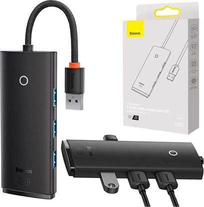 Attēls no HUB USB Baseus Lite Series 1x USB-C  + 4x USB-A 3.0 (WKQX030001)