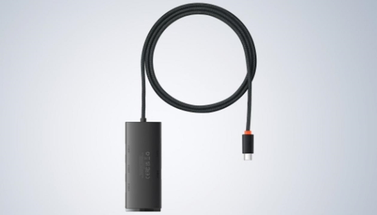 Picture of Baseus Baseus Lite Series Hub 4in1 USB-C to 4x USB 3.0 + USB-C, 1m (Black)